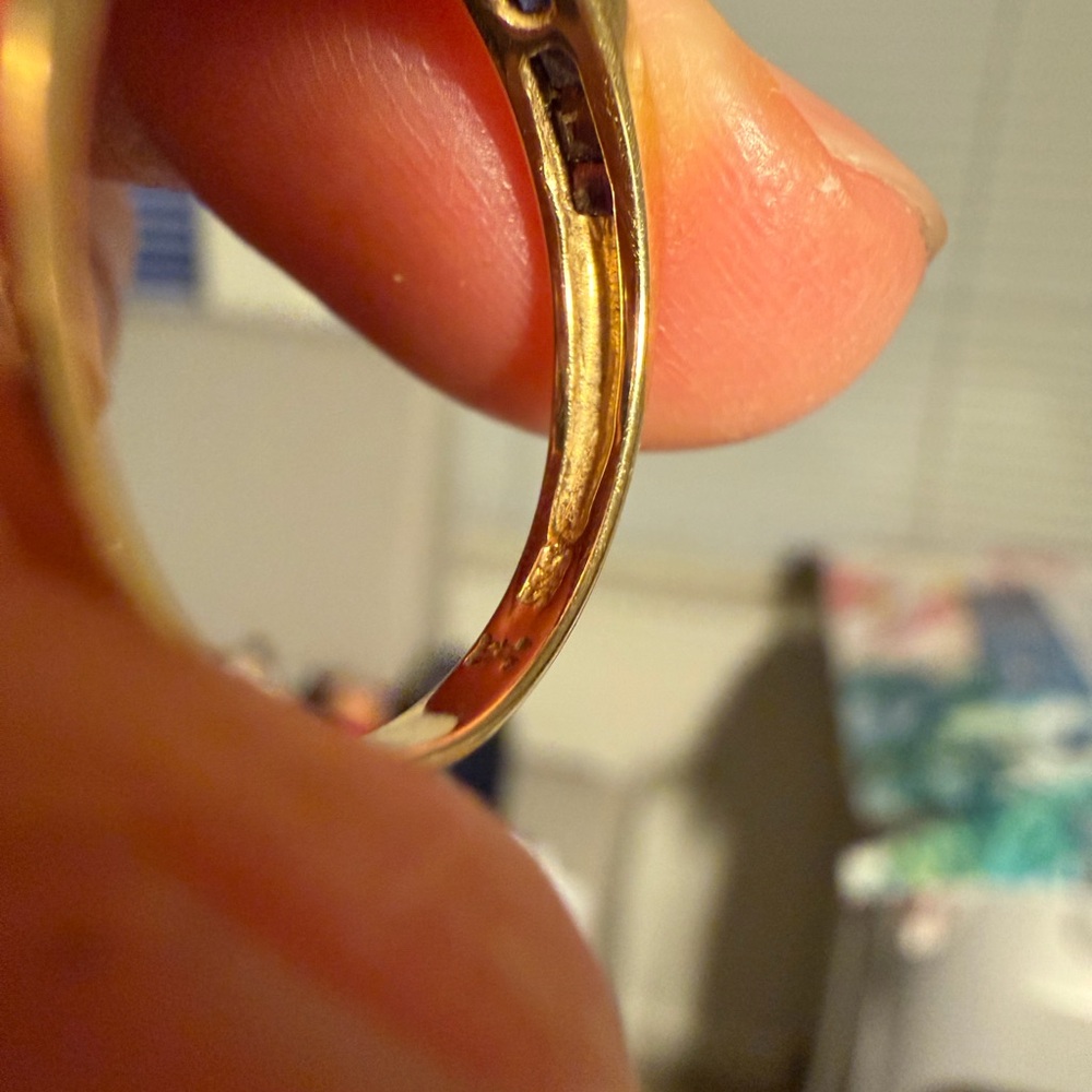 NEW 14K Real Gold and Sapphire Ring - Picture 7 of 9